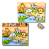 Wooden Animal Safari Puzzle Toys For Kids in Bulk